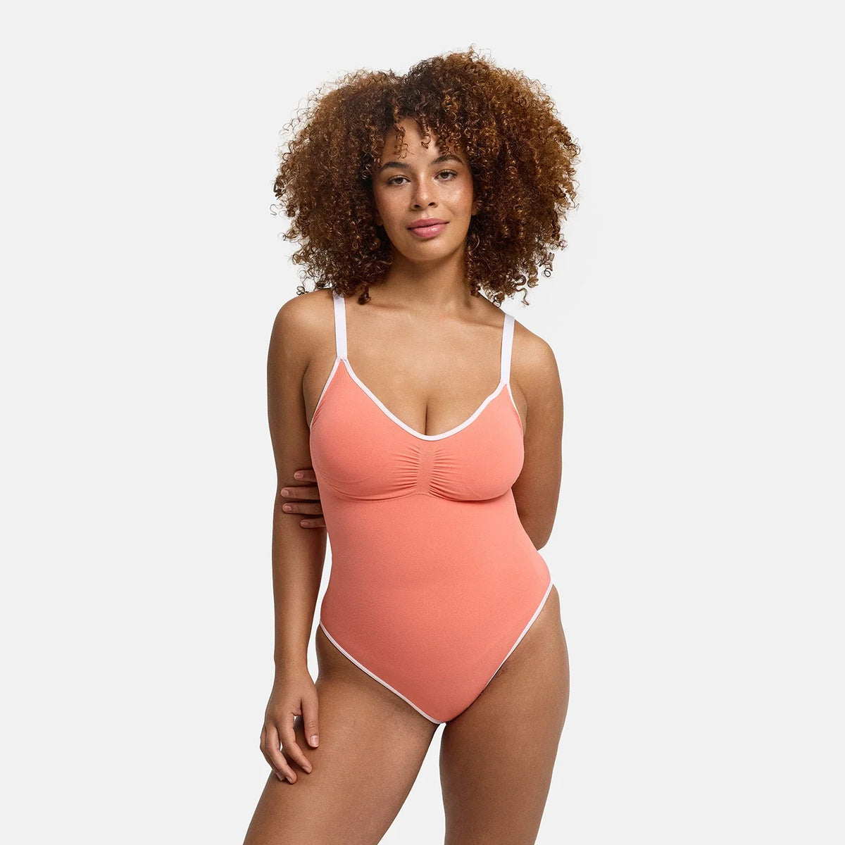 Lined Bodysuit Sculpting Shapewear mit integrierten Pads mit Slip