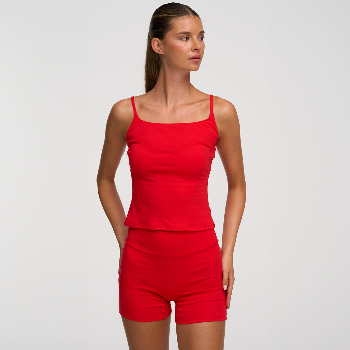 Cotton High-Waist Shorts