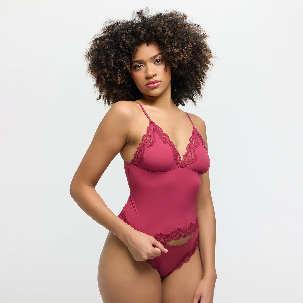 Deep Neck Lace Top