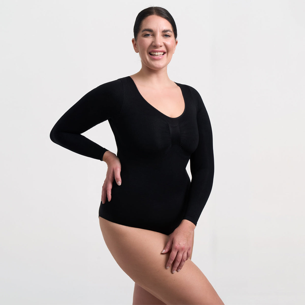 Bodysuit Sculpting Shapewear Longsleeve mit Slip - Medium Shape - Letzte Chance