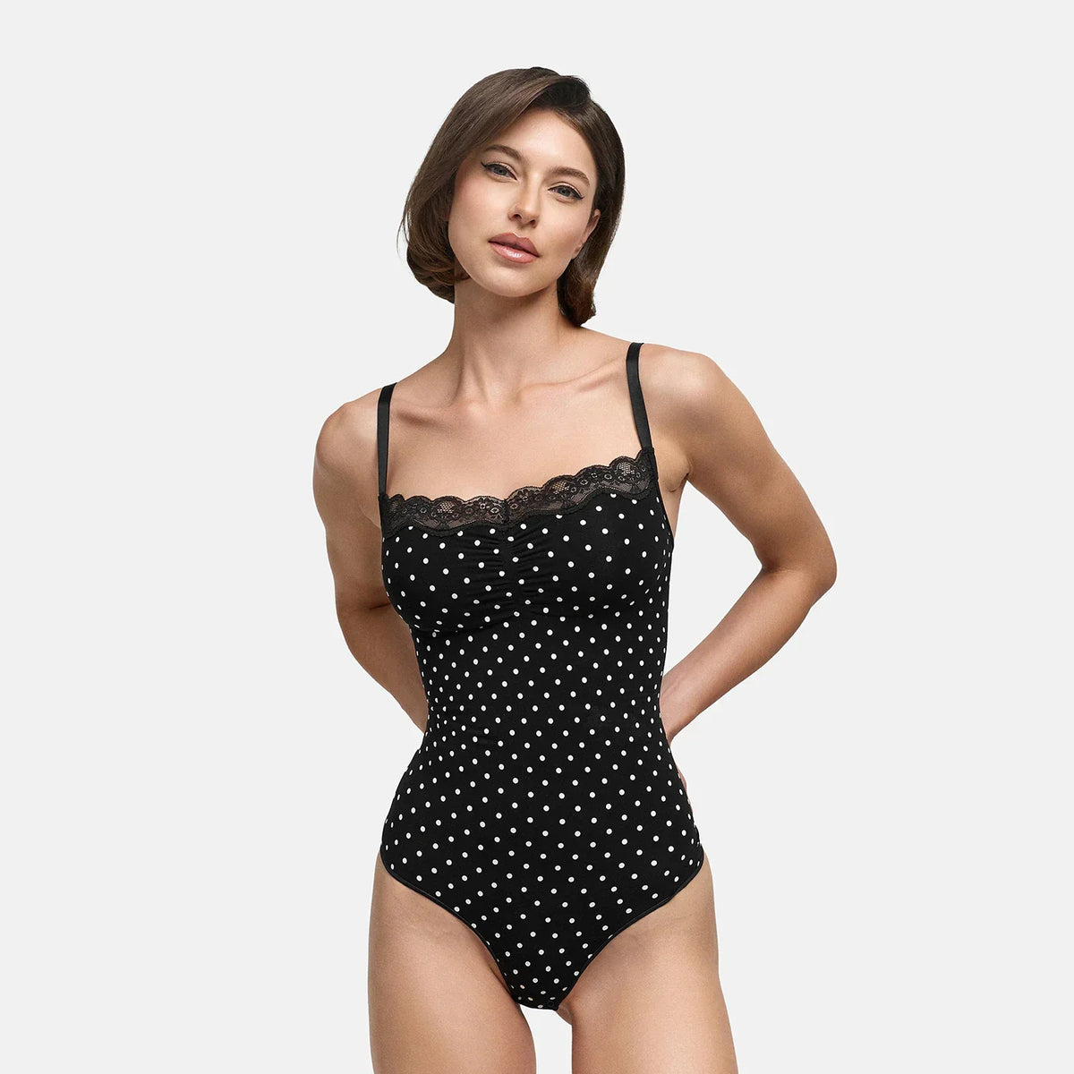 Lace Bodysuit Sculpting Shapewear mit String