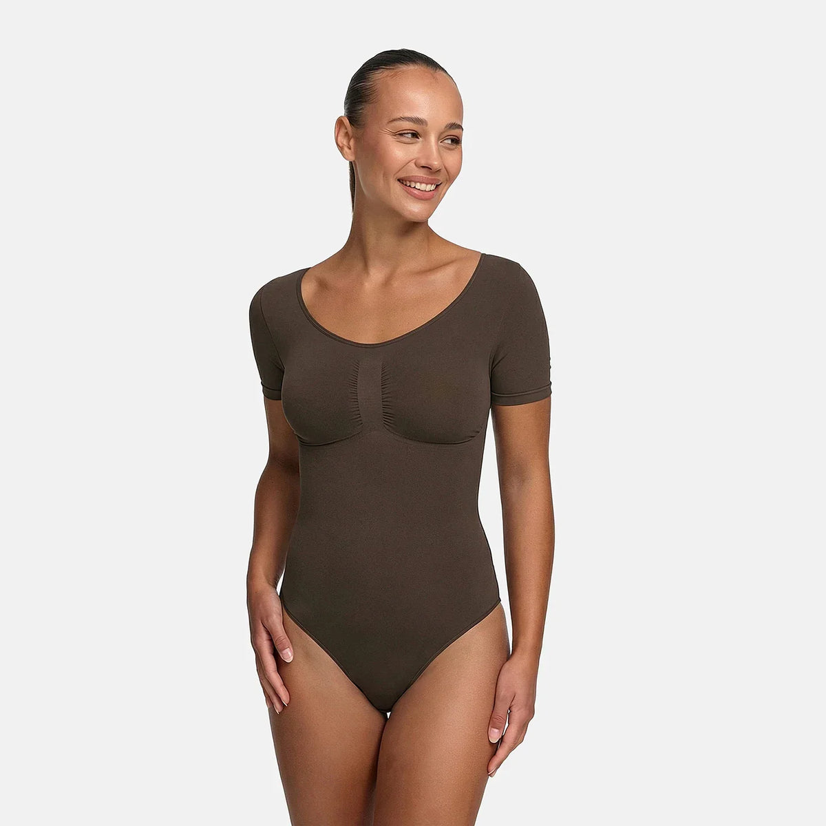 T-Shirt Bodysuit Sculpting Shapewear mit Slip