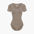 T-Shirt Bodysuit Sculpting Shapewear mit Slip