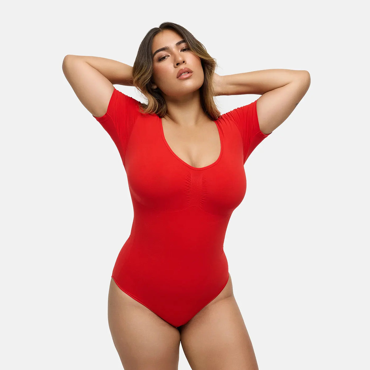 T-Shirt Bodysuit Sculpting Shapewear mit Slip