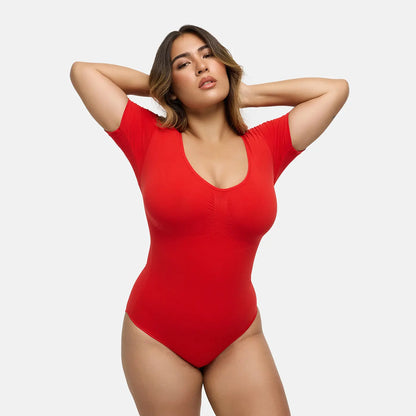 T-Shirt Bodysuit Sculpting Shapewear mit Slip