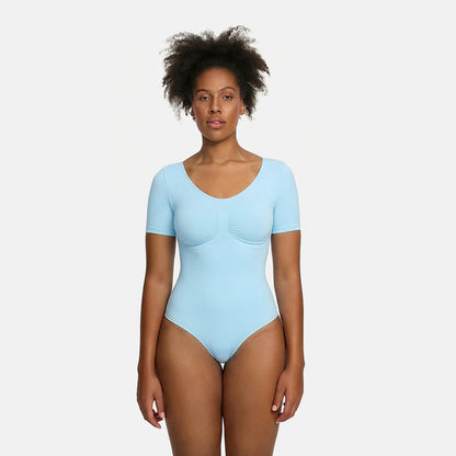 T-Shirt Bodysuit Sculpting Shapewear mit String