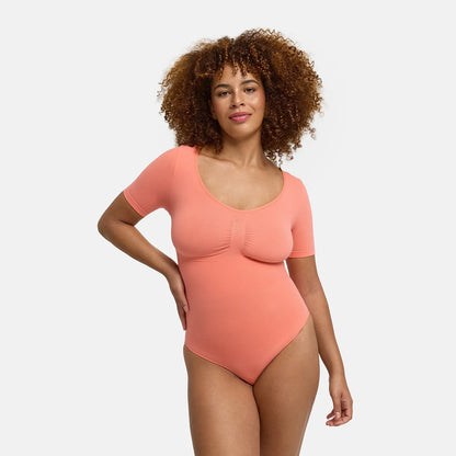 T-Shirt Bodysuit Sculpting Shapewear mit Slip