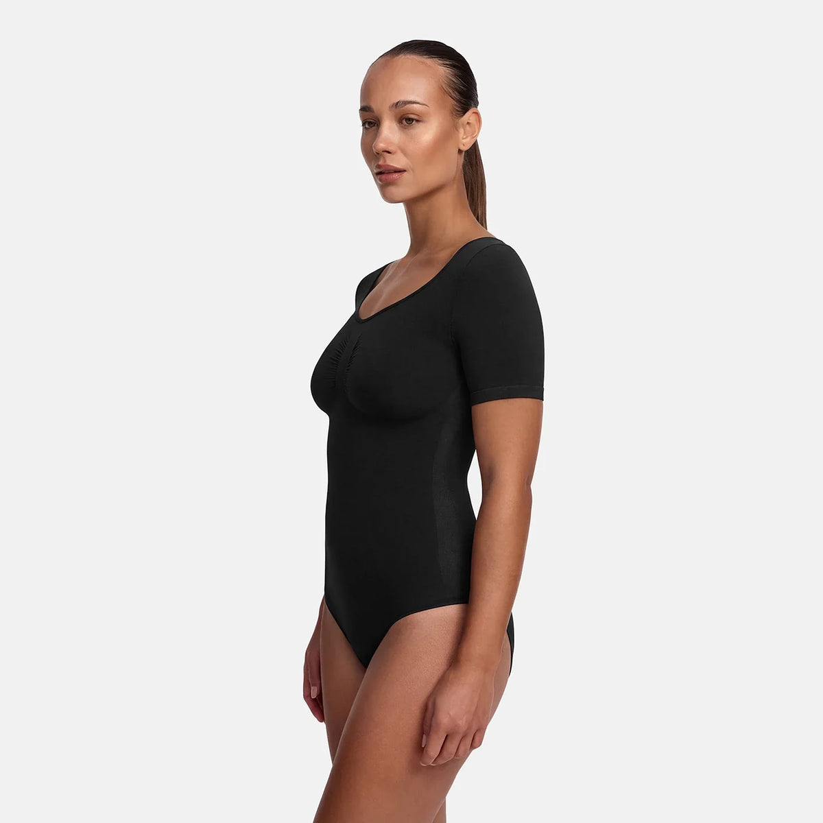 T-Shirt Bodysuit Sculpting Shapewear mit String