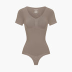 T-Shirt Bodysuit Sculpting Shapewear mit String
