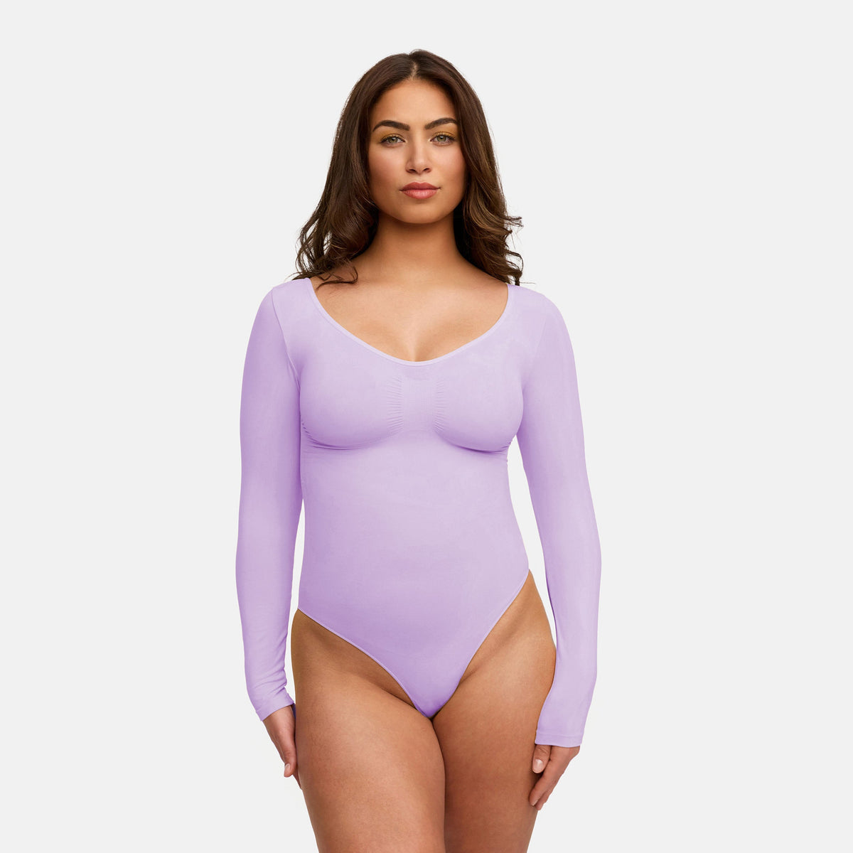 Bodysuit Sculpting Shapewear Longsleeve mit String