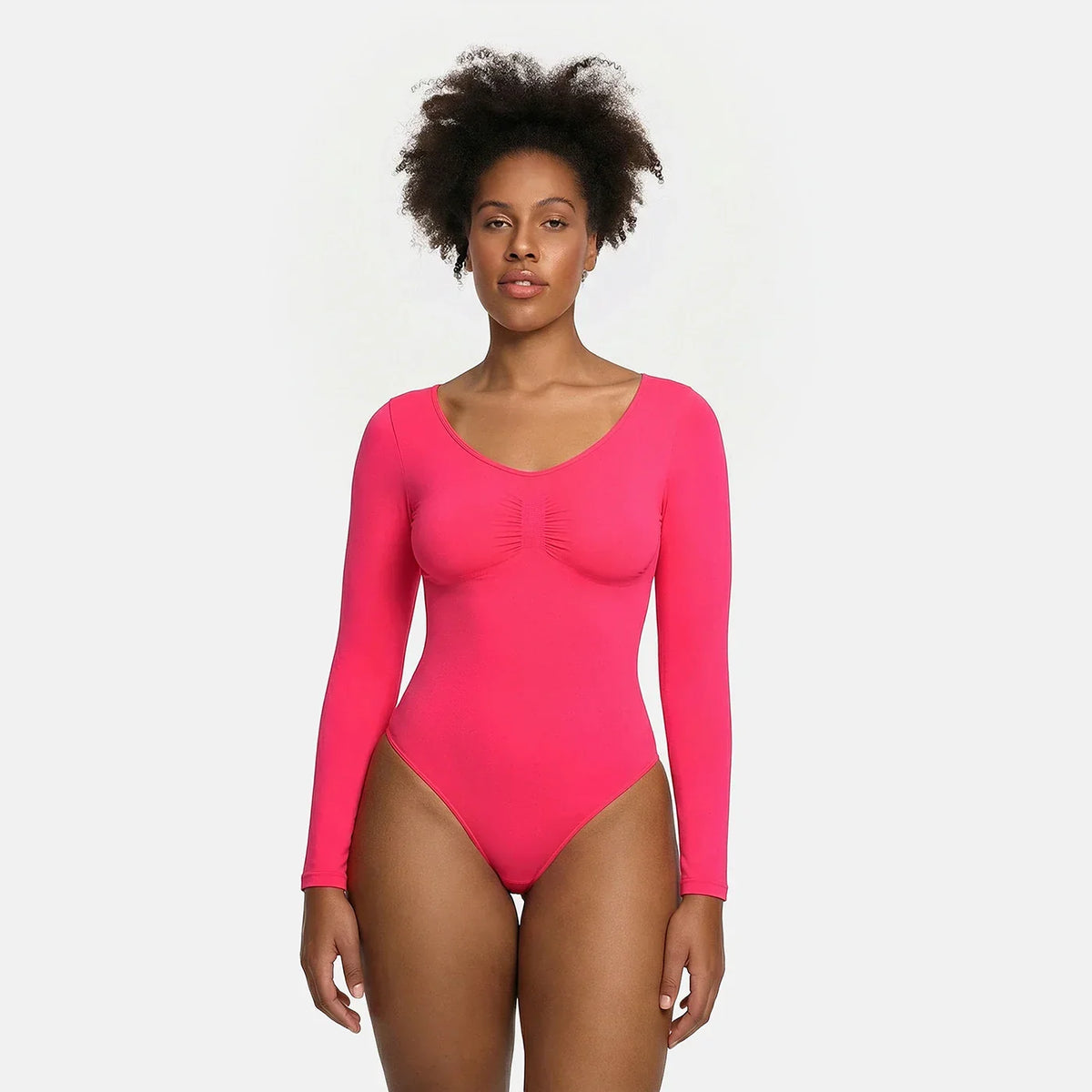 Bodysuit Sculpting Shapewear Longsleeve mit String
