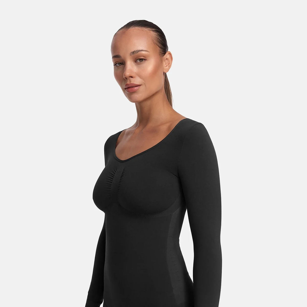 Bodysuit Sculpting Shapewear Longsleeve mit String