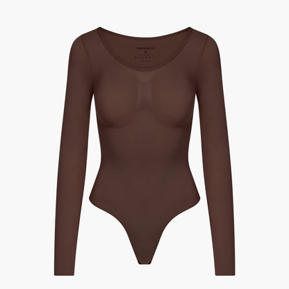 Bodysuit Sculpting Shapewear Longsleeve mit String