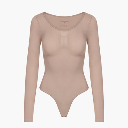 Bodysuit Sculpting Shapewear Longsleeve mit String