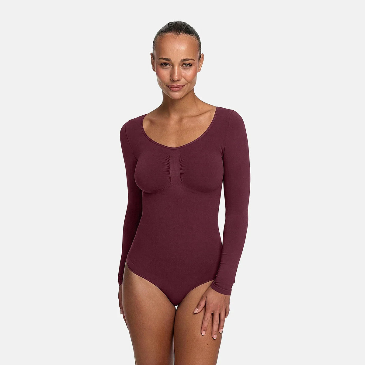 Bodysuit Sculpting Shapewear Longsleeve mit String