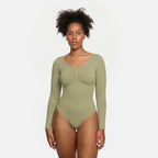 Bodysuit Sculpting Shapewear Longsleeve mit String