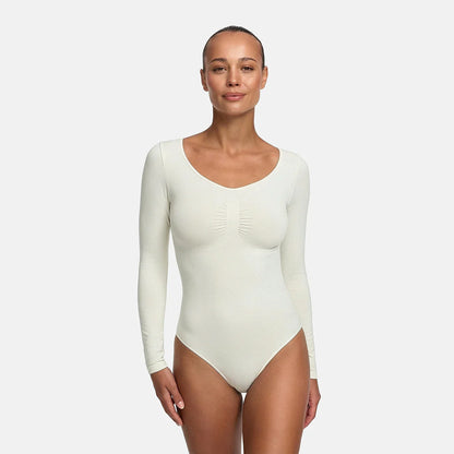 Bodysuit Sculpting Shapewear Longsleeve mit String