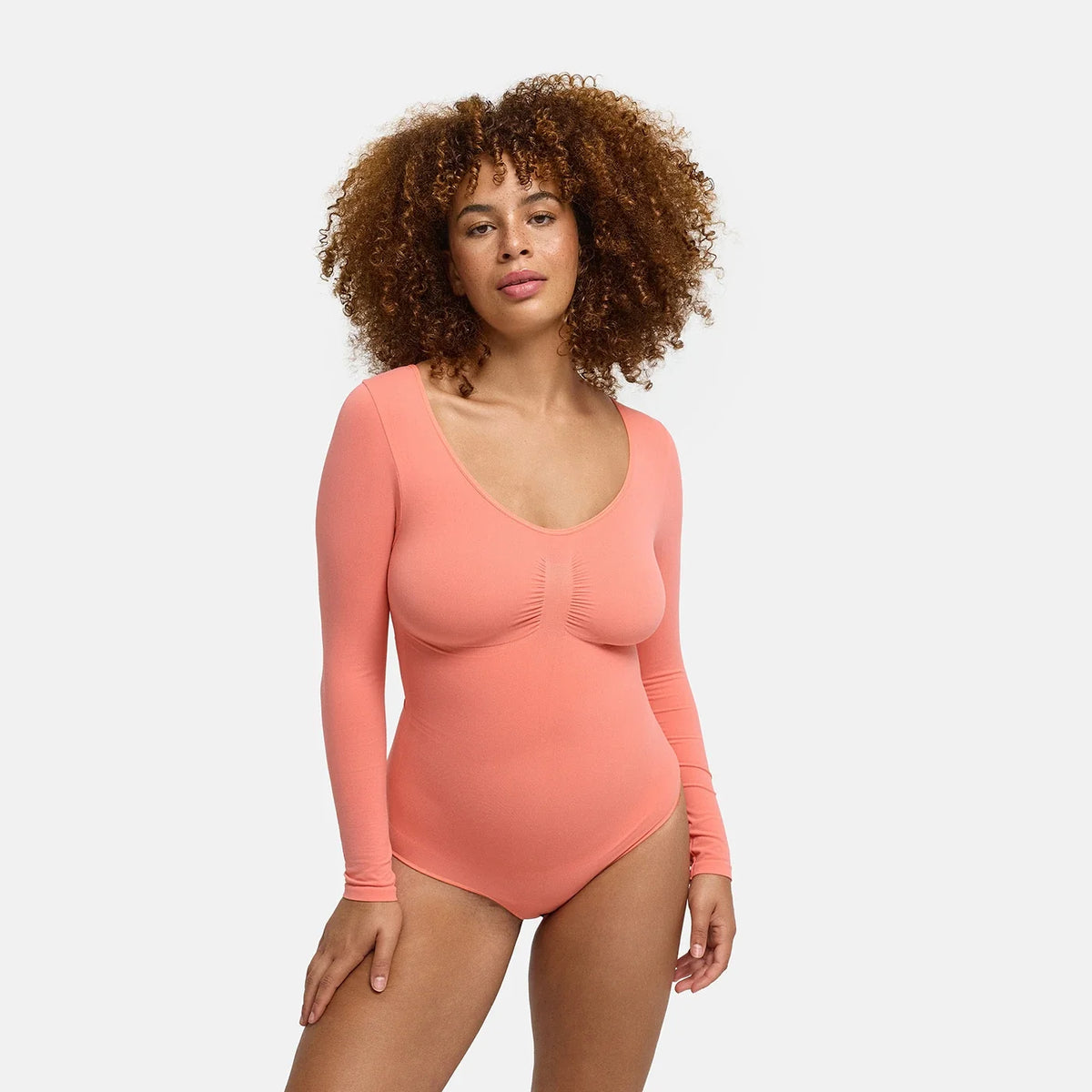 Bodysuit Sculpting Shapewear Longsleeve mit String
