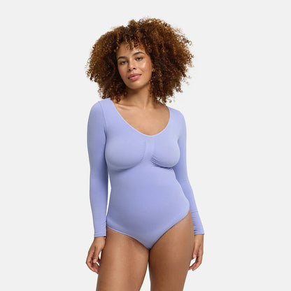 Bodysuit Sculpting Shapewear Longsleeve mit String