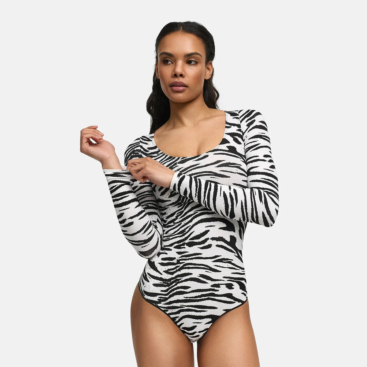 Bodysuit Sculpting Shapewear Longsleeve mit String
