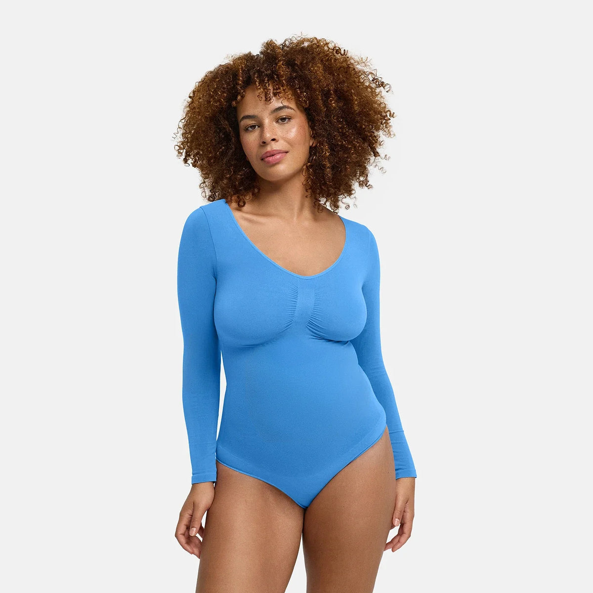 Bodysuit Sculpting Shapewear Longsleeve mit String