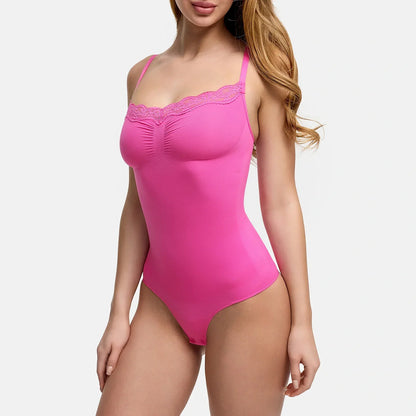 Lace Bodysuit Sculpting Shapewear mit String