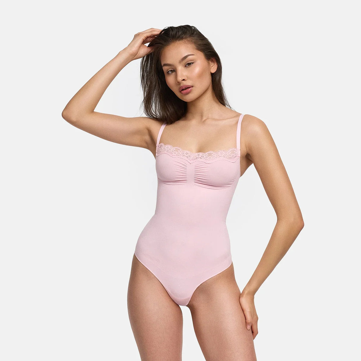 Lace Bodysuit Sculpting Shapewear mit String