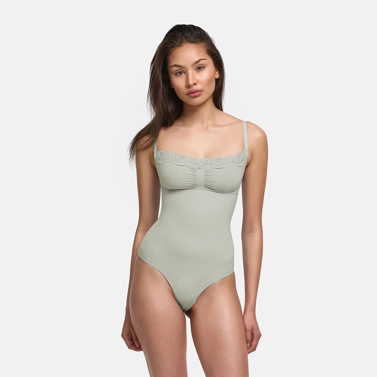 Lace Bodysuit Sculpting Shapewear mit String
