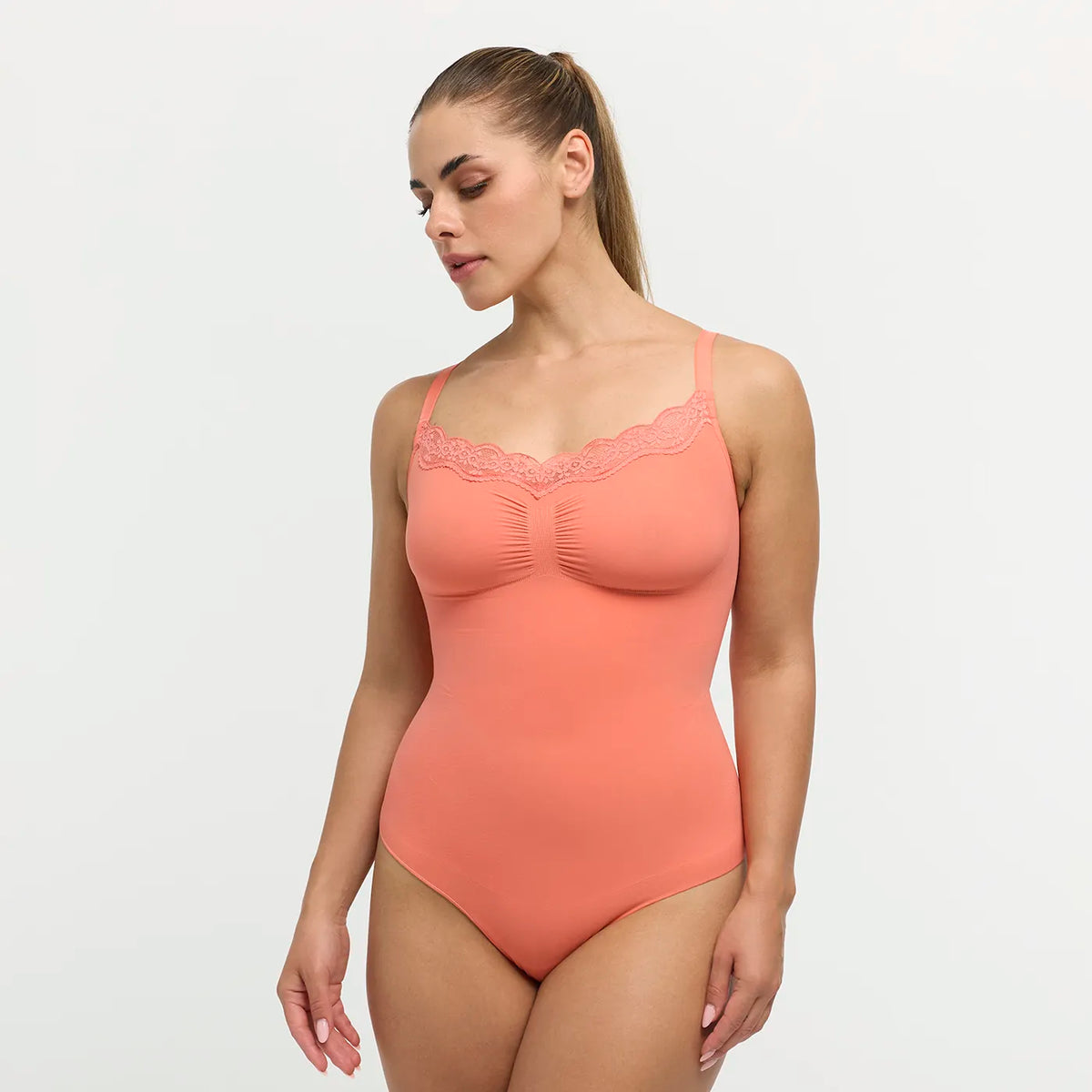 Lace Bodysuit Sculpting Shapewear mit String