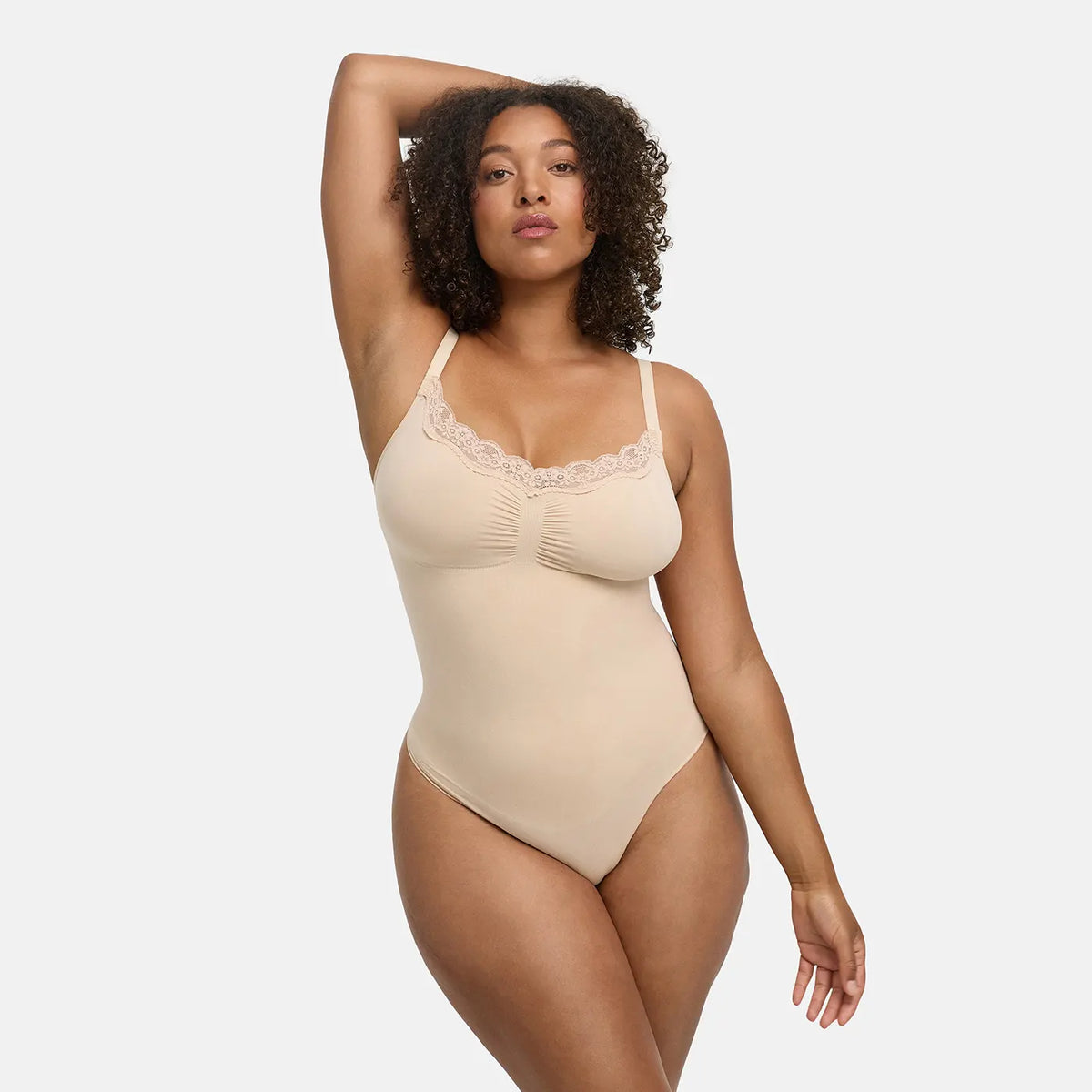 Lace Bodysuit Sculpting Shapewear mit String