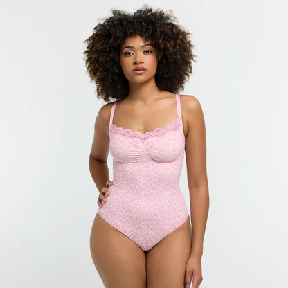 Lace Bodysuit Sculpting Shapewear mit String
