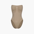 Trägerloser Bodysuit Sculpting Shapewear mit Slip
