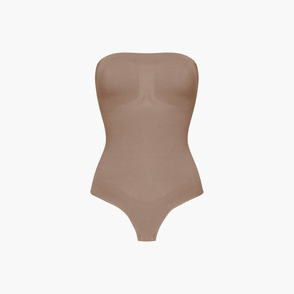 Trägerloser Bodysuit Sculpting Shapewear mit String