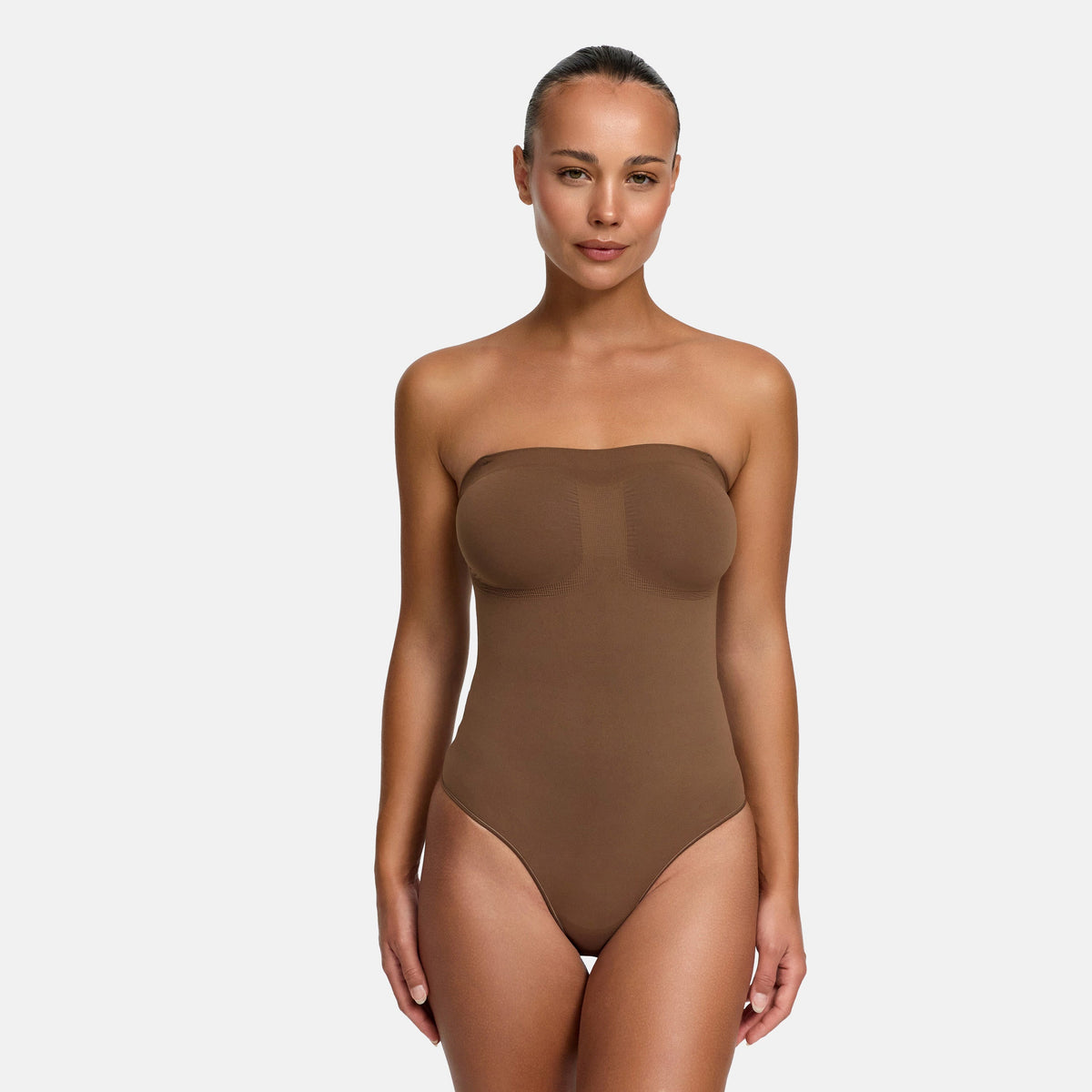 Trägerloser Bodysuit Sculpting Shapewear mit Slip