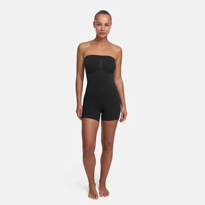 Trägerloser Bodysuit Sculpting Shapewear mit Shorts
