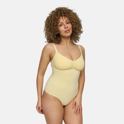 Bodysuit Sculpting Shapewear with Built-In Wireless Bra and String