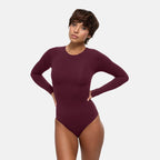 Crewneck Bodysuit Sculpting Shapewear Longsleeve mit Slip