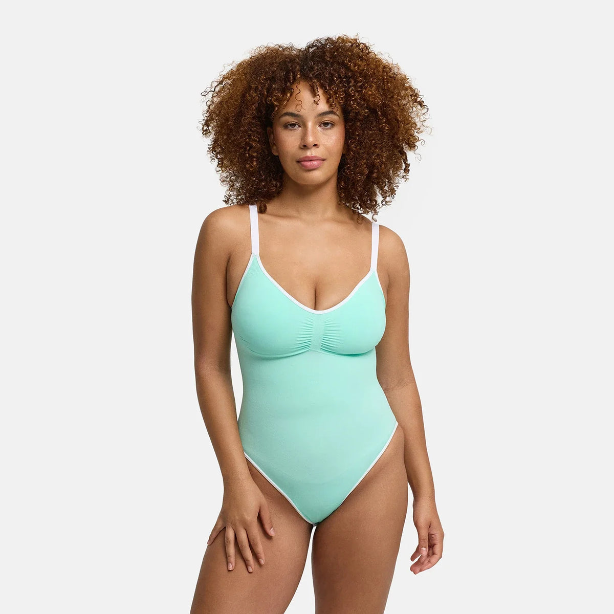 Lined Bodysuit Sculpting Shapewear mit integrierten Pads mit Slip