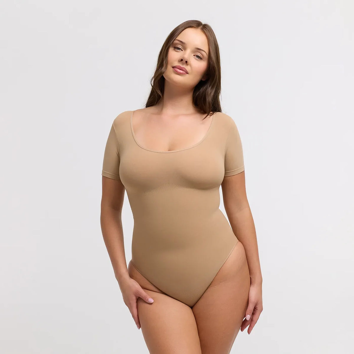 Clean Tshirt Sculpting Bodysuit with Slip