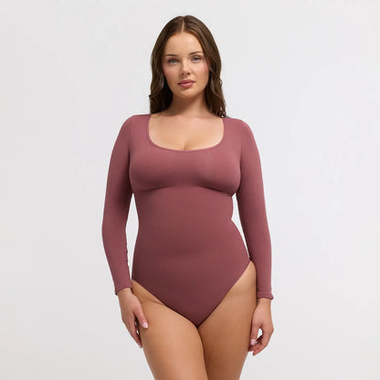 Clean Longsleeve Sculpting Bodysuit with String