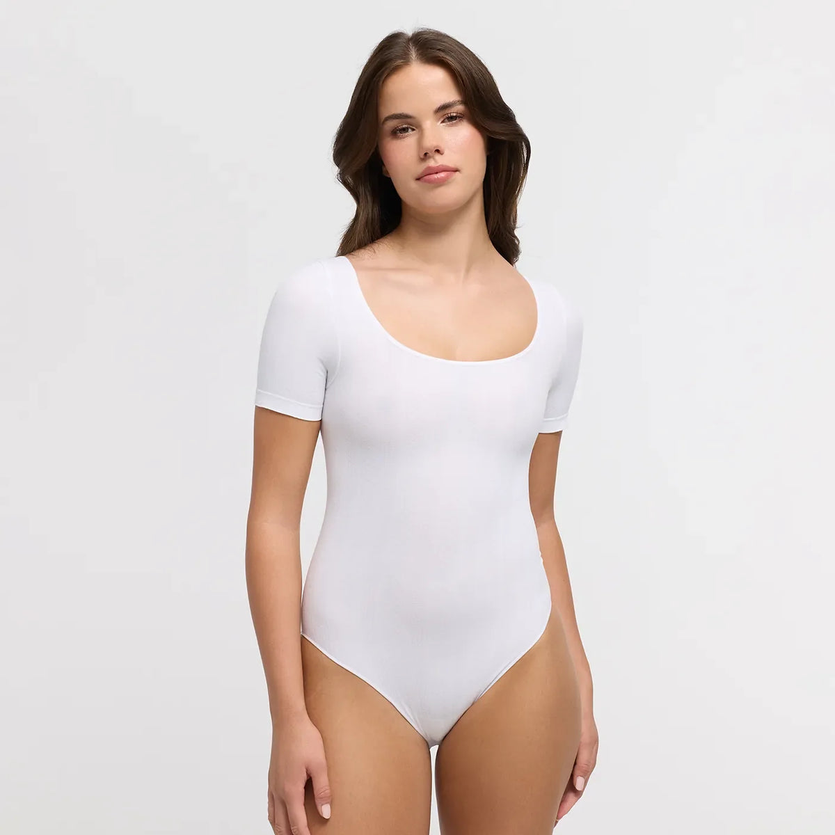 Jacquard T-Shirt Bodysuit Sculpting Shapewear mit Slip