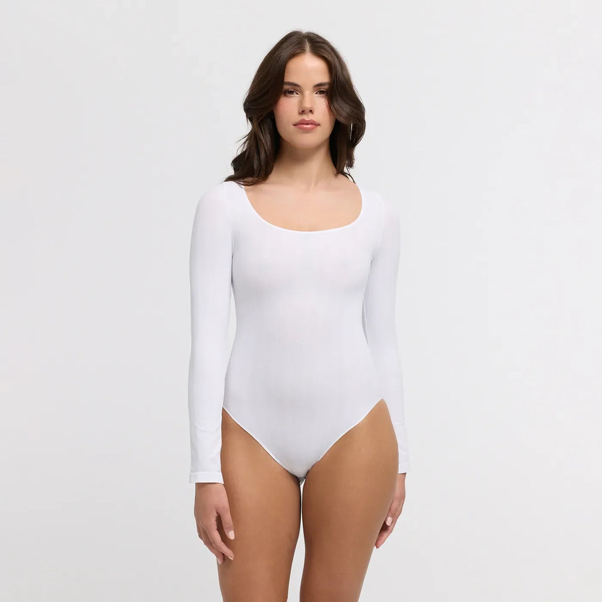 Jacquard Longsleeve Bodysuit Sculpting Shapewear mit Slip