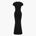 Ribbed T-Shirt Maxikleid