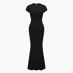 Ribbed T-Shirt Maxikleid