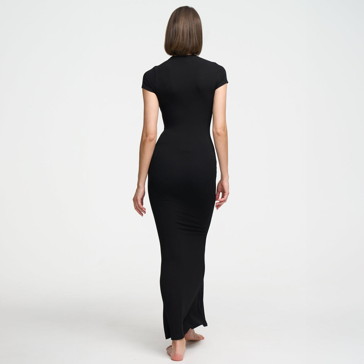 Ribbed T-Shirt Maxikleid