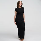 Ribbed T-Shirt Maxikleid