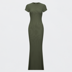 Ribbed T-Shirt Maxikleid