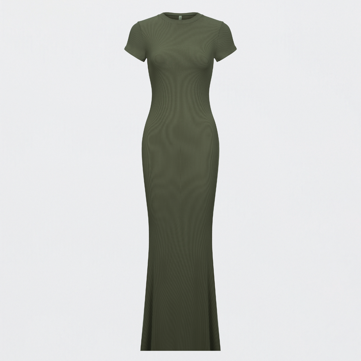 Ribbed T-Shirt Maxikleid