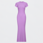 Ribbed T-Shirt Maxikleid