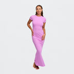 Ribbed T-Shirt Maxikleid